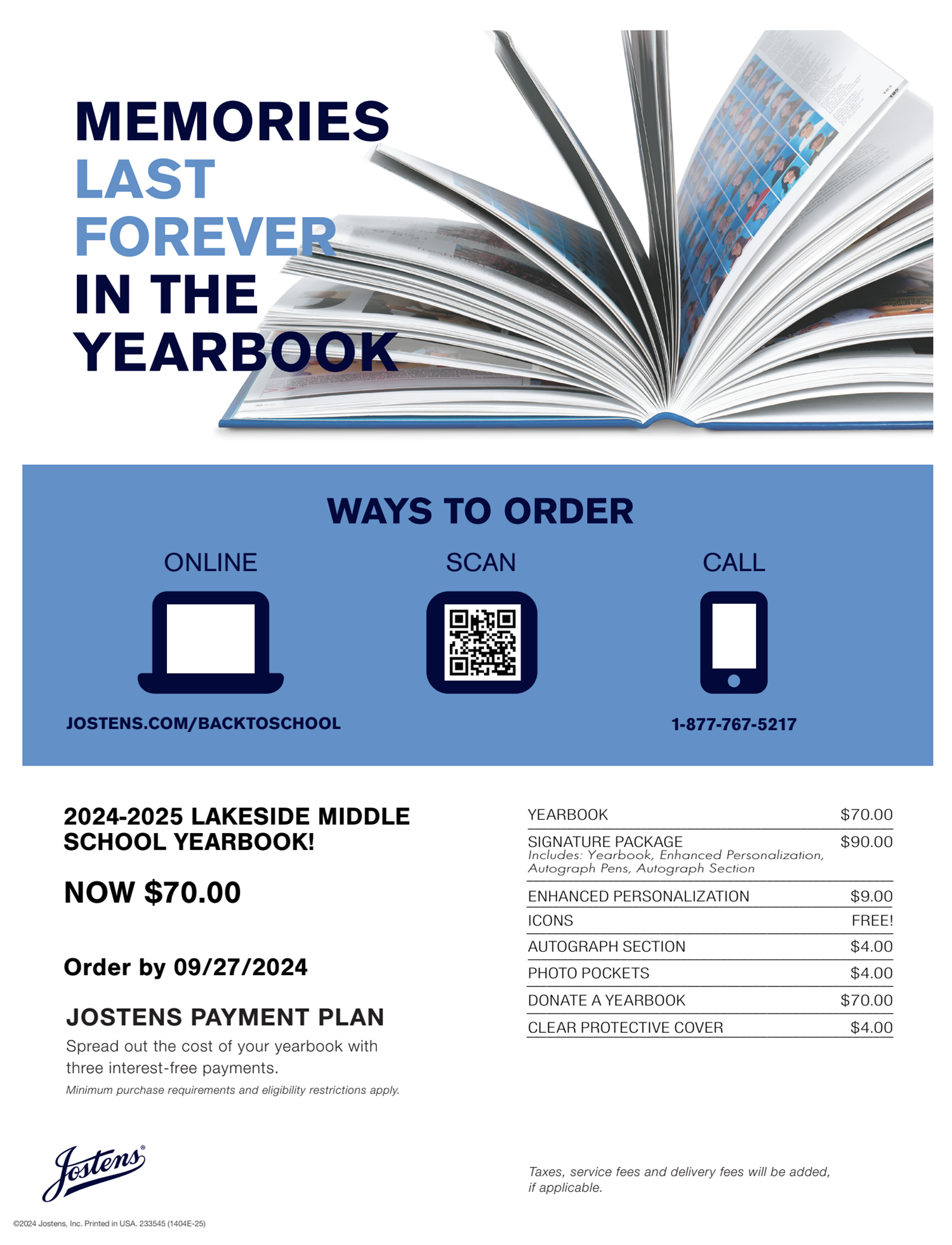  Yearbook Ordering Information